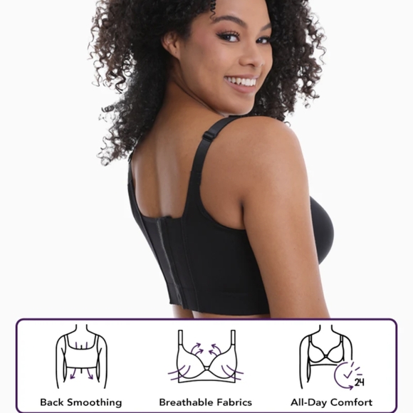 Black Women's Back Smoothing Bra - Picture 1 of 8